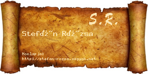 Stefán Rózsa névjegykártya